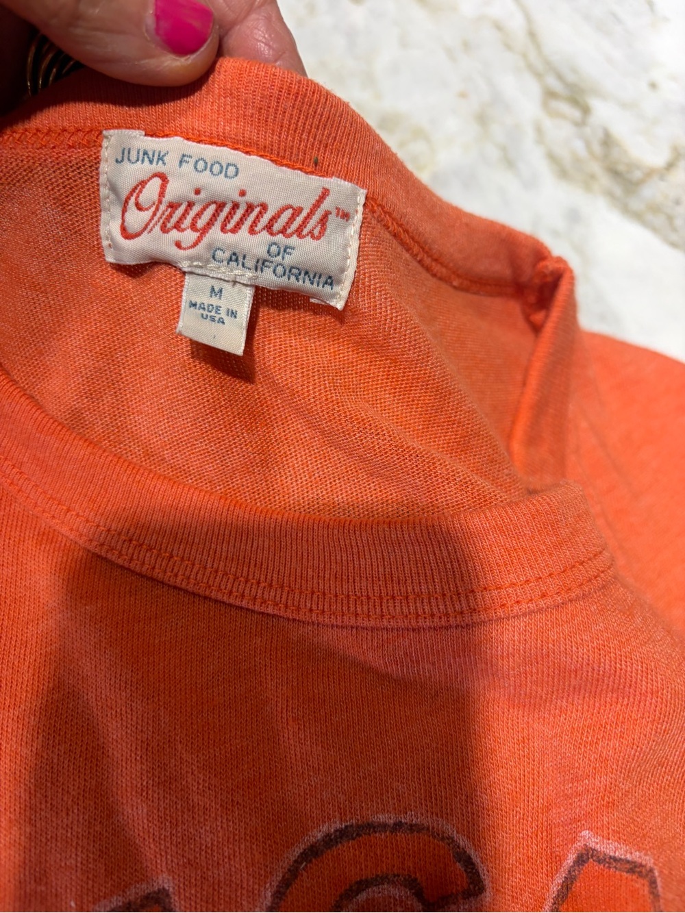 Chicago Bears Junk Food Originals Orange Graphic Tee